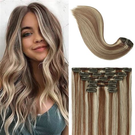 blonde and brown extensions|platinum blonde clip in extensions.